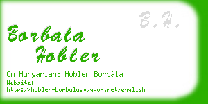 borbala hobler business card